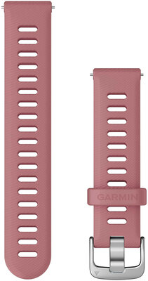 Strap Garmin Quick Release 18mm, silicone, pink, silver clasp (Venu 2S, Vívoactive 4S, Vívomove 3S)