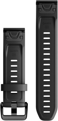 Garmin silicone strap 20mm (for Garmin Fenix 8/7S/6S (43mm), etc.), black V1, QuickFit, 010-13102-00