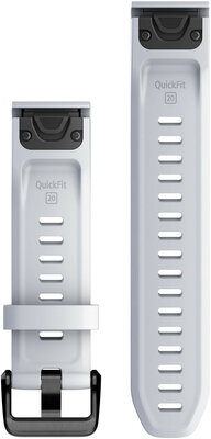 Silicone strap Garmin 20mm (Fenix 7S/6S/5S), white V3, QuickFit, 010-13102-03