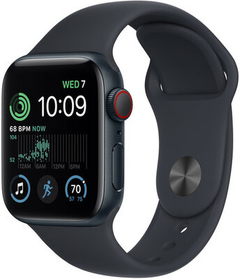 Apple Watch SE GPS + Cellular 40mm Midnight Aluminium Case / Midnight Sport Band - Regular