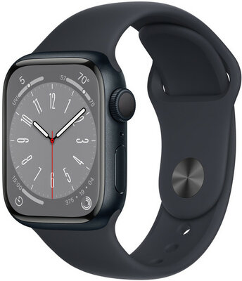 Apple Watch Series 8, GPS, 41mm, Midnight Aluminium Case with Sport Loop