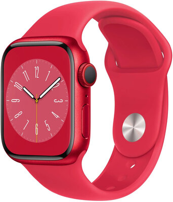 Apple Watch Series 8, GPS + Cellular, 41 mm, Red Aluminium Case, Braided Single Loop