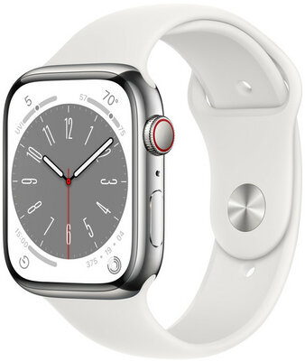 Apple Watch Series 8, GPS + Cellular, 41mm Silver Stainless Steel