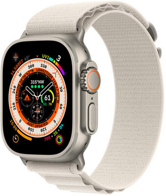 Apple Watch Ultra, GPS + Cellular, 49mm, Starlight "Alpine Loop" (size M)
