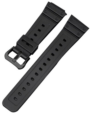 Strap pro Casio G-Shock, silicone, black, black clasp (pro modely GA-2100/2110, DW-5600, GW-6900)