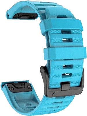 Strap QuickFit 22mm, silicone, green-blue, black clasp (Garmin Fenix 7/6/5, Epix 2 aj.)