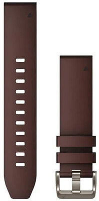 Leather strap Garmin 22mm (pro Garmin Fenix 8/7/6 (47mm), Epix 2 aj.), Brown, QuickFit