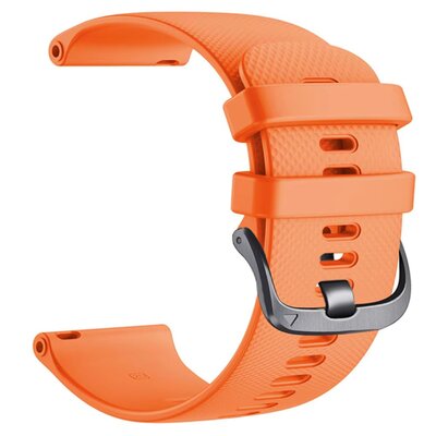 Strap Quick Release 20mm, silicone, orange, black clasp (Garmin Venu, Venu Sq, Venu 2 plus aj.), extended