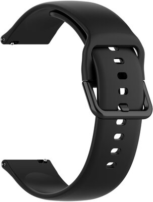 Universal Xiaomi Strap QuickRelease 20 mm, Silicone, Black, Black Buckle
