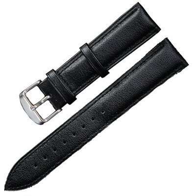 Ricardo Foggia, leather strap, black, silver clasp