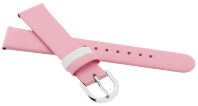 Children's Watch Strap 16 mm, Pink, Silver Buckle