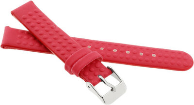 Children's Silicone Strap, Red, Pattern, Silver Buckle