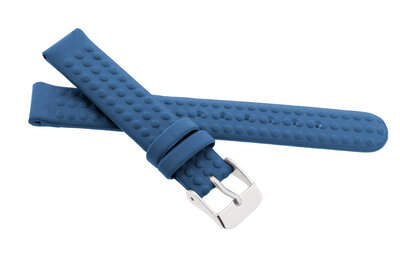 Children's Silicone Strap, Blue, Pattern, Silver Buckle