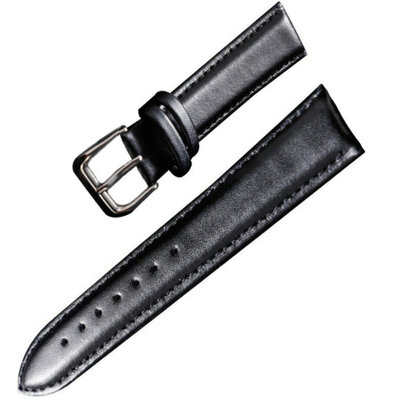 Ricardo Chieti, leather strap, black, silver clasp