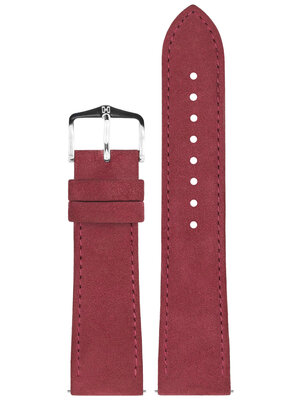 Red leather strap Hirsch Osiris Nubuk M 03433161-2 (Calfskin)