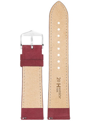 Red leather strap Hirsch Osiris Nubuk M 03433161-2 (Calfskin)