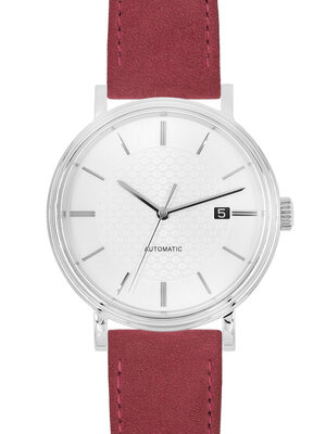 Red leather strap Hirsch Osiris Nubuk M 03433161-2 (Calfskin)