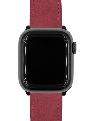 Red leather strap Hirsch Osiris Nubuk M 03433161-2 (Calfskin)