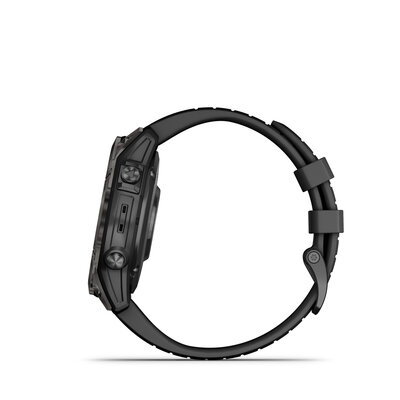 Garmin Epix Pro (Gen 2) Sapphire 47mm Gray DLC Titanium / Black Silicone Band