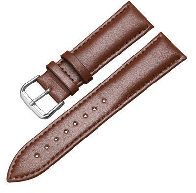Ricardo Rieti, leather strap, brown, silver clasp