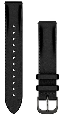 Kožený řemínek Garmin 18mm, Black, Quick Release, 010-12932-61