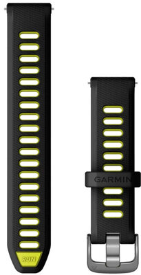 Silikonový řemínek Garmin 18mm, Black, Quick Release, 010-11251-A3