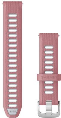 Silikonový řemínek Garmin 18mm, Pink/Whitestone, Quick Release, 010-11251-A5