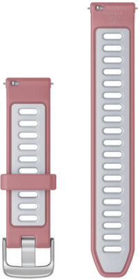 Silikonový řemínek Garmin 18mm, Pink/Whitestone, Quick Release, 010-11251-A5