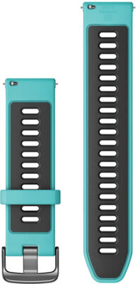 Silikonový řemínek Garmin 22mm, Aqua Blue, Quick Release, 010-11251-A2