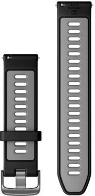 Silikonový řemínek Garmin 22mm, Black/Powder Grey, Quick Release, 010-11251-A0