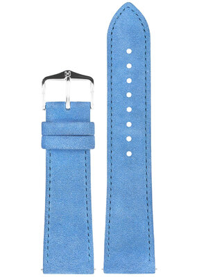 Light blue leather strap Hirsch Osiris Nubuk M 03433183-2 (Calfskin)