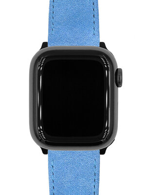 Light blue leather strap Hirsch Osiris Nubuk M 03433183-2 (Calfskin)