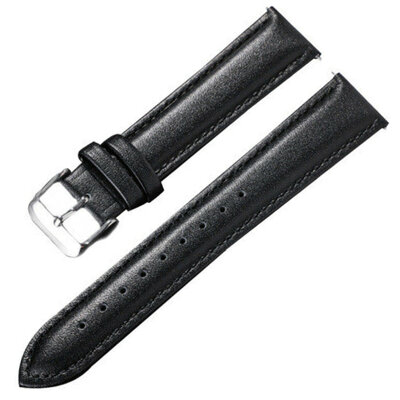 Ricardo Cagli, leather strap, black, silver clasp