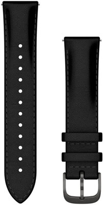 Kožený řemínek Garmin 20mm (pro Venu, Venu Sq, Venu 2 plus aj.), černý V2, Quick Release, 010-12932-62