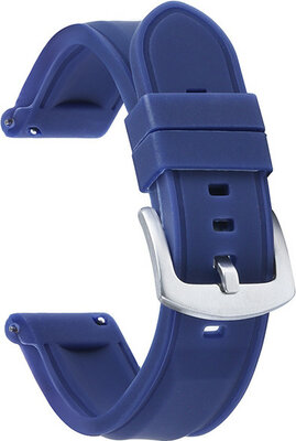 Ricardo Jelsi, silicone strap, blue, silver clasp