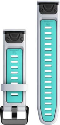 Silikonový řemínek Garmin 20mm, Whitestone/Aqua, QuickFit, 010-13279-07