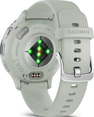 Garmin Venu 3S Silver / Sage Gray, Silicone Band