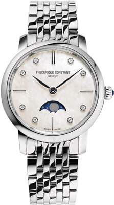 Frederique Constant Slimline Lady Quartz Moonphase FC-206MPWD1S6B