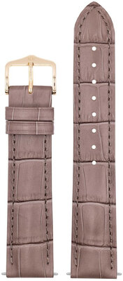 Leather strap Hirsch Duke L 01028037-1, brown, calfskin, length L, Quick Release