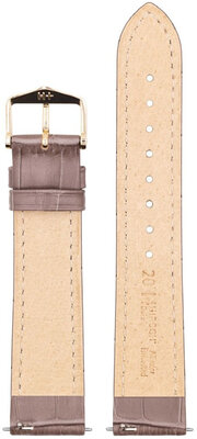 Leather strap Hirsch Duke S 01028337-1, brown, calfskin, length S, Quick Release