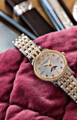 Frederique Constant Slimline Lady Quartz Moonphase FC-206MPWD1S2B