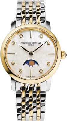 Frederique Constant Slimline Lady Quartz Moonphase FC-206MPWD1S3B