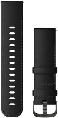 Kožený řemínek Garmin 22mm, Black, Quick Release, 010-12932-63
