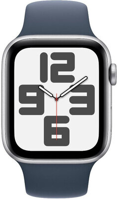 Apple Watch SE GPS 40mm Silver Aluminium Case / Storm Blue Sport Band - S/M