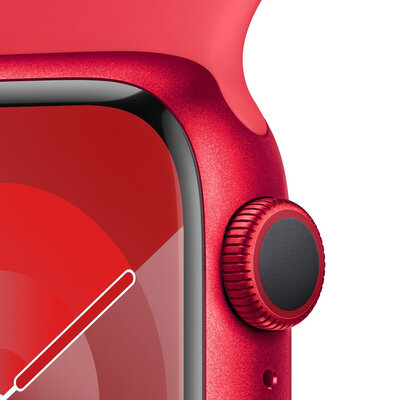 Apple Watch Series 9 GPS 41mm (PRODUCT) RED Aluminium Case / (PRODUCT) RED Sport Band - M/L