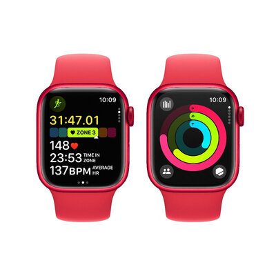 Apple Watch Series 9 GPS 41mm (PRODUCT) RED Aluminium Case / (PRODUCT) RED Sport Band - S/M
