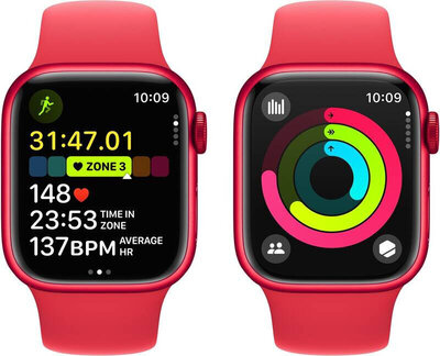 Apple Watch Series 9 GPS + Cellular 41mm (PRODUCT) RED Aluminium Case / (PRODUCT) RED Sport Band - S/M