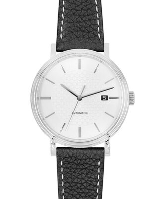 Leather strap Hirsch Bologna M 01802150-2, black, calfskin, length M, Quick Release