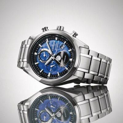 Citizen Sports Eco-Drive Radio Controlled Tsuki-yomi Moonphase Super Titanium BY1010-81L