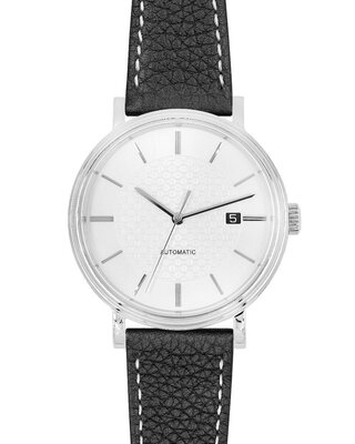 Leather strap Hirsch Bologna L 01802050-2, black, calfskin, length L, Quick Release